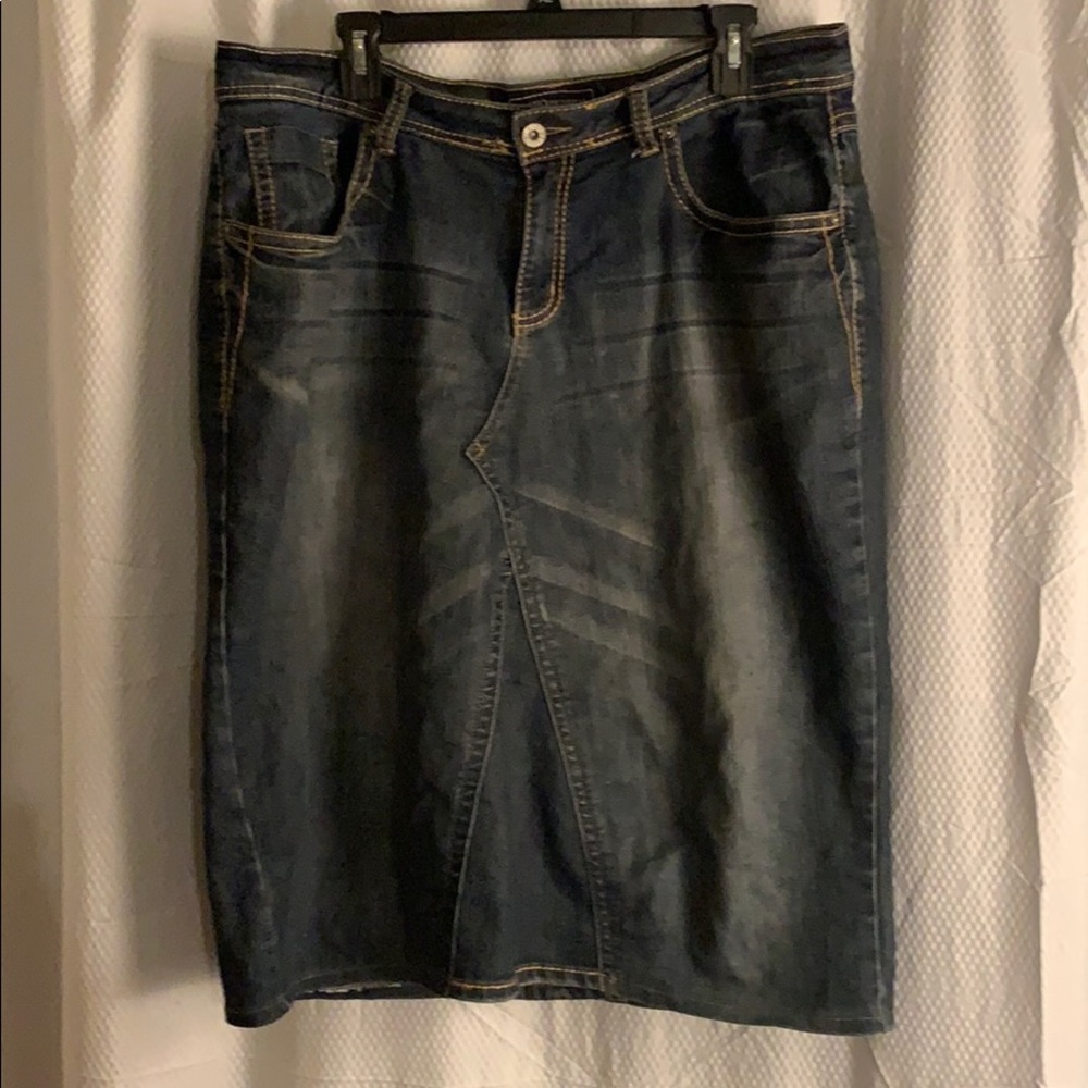 Up cycled jean skirt
